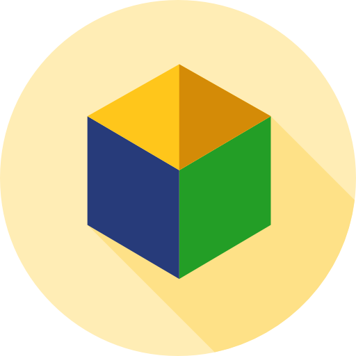 Cube Flat Circular Flat icon