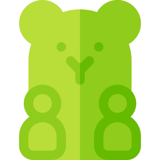 Oso de gominola Basic Rounded Flat icono