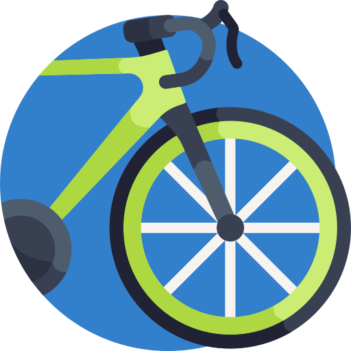 Bicicleta Detailed Flat Circular Flat Ícone