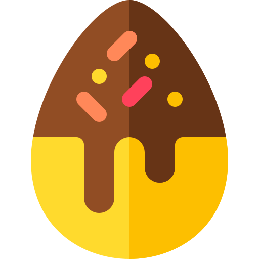 czekoladowe jajko Basic Rounded Flat ikona