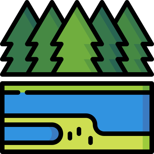 Coniferous swamp Special Lineal color icon