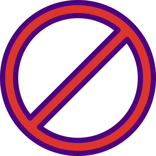 Prohibido prettycons Lineal Color icono