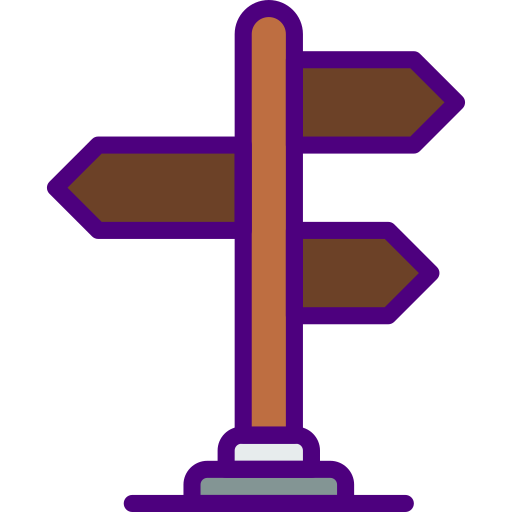 Signpost prettycons Lineal Color icon