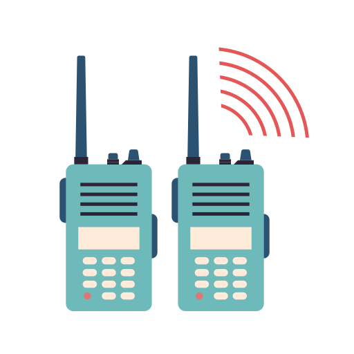 walkie talkies Chanut is Industries Flat icon