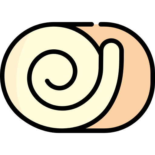 rotolo di torta Kawaii Lineal color icona
