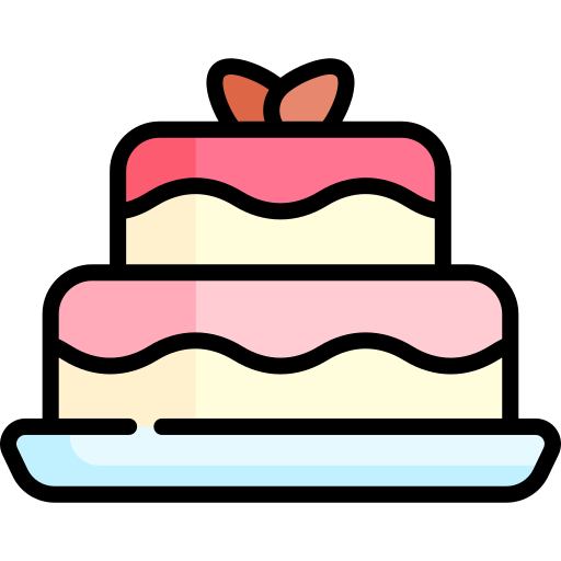 gâteau Kawaii Lineal color Icône