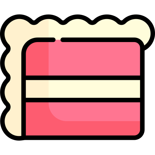 pezzo di torta Kawaii Lineal color icona