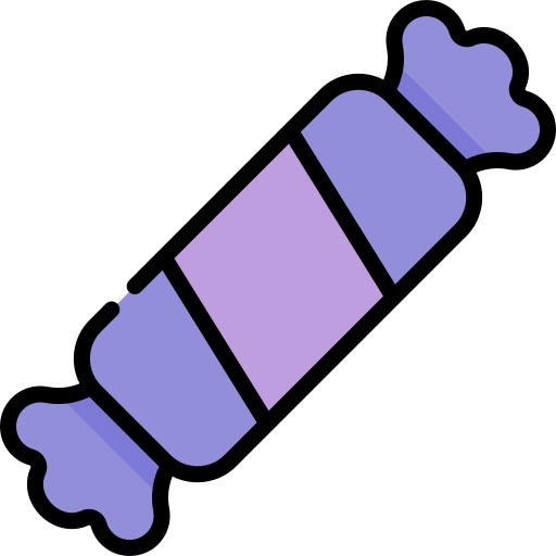 Caramelo Kawaii Lineal color icono