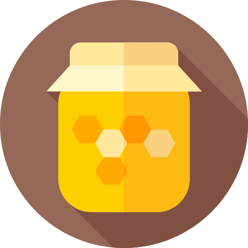 Honey Flat Circular Flat icon