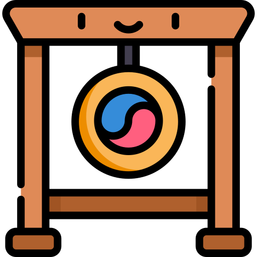 ゴング Kawaii Lineal color icon