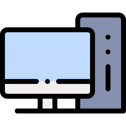 コンピューター Detailed Rounded Lineal color icon