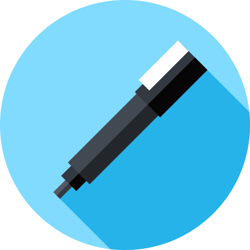pen Flat Circular Flat icoon