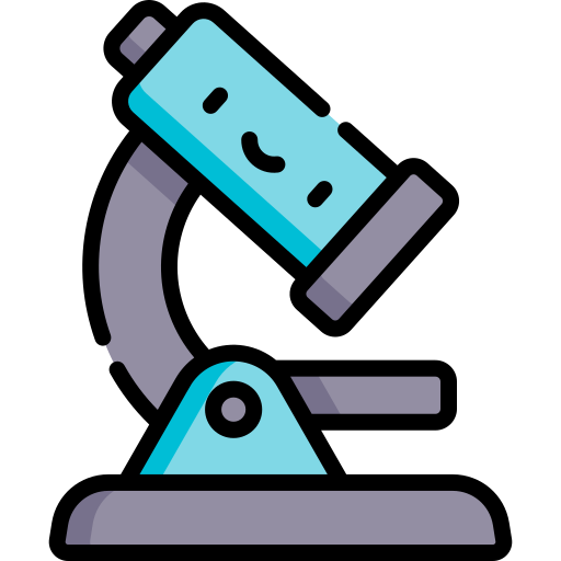 Microscopio Kawaii Lineal color icono