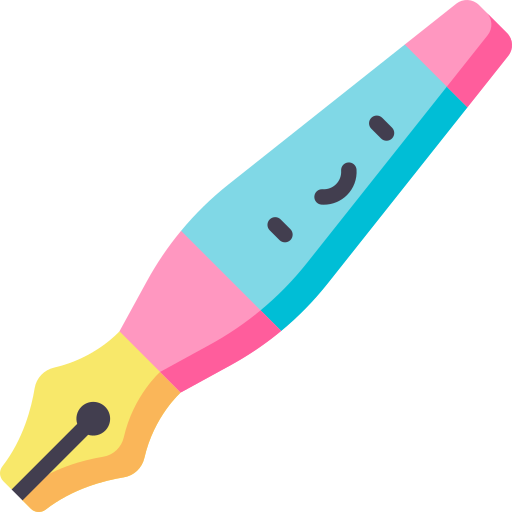 długopis Kawaii Flat ikona