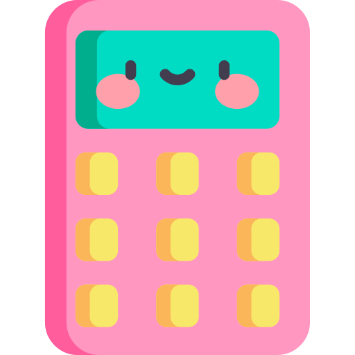 calcolatrice Kawaii Flat icona