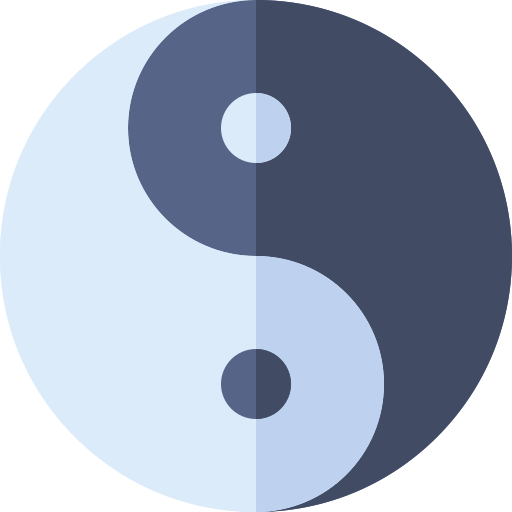 yin yang Basic Rounded Flat icoon