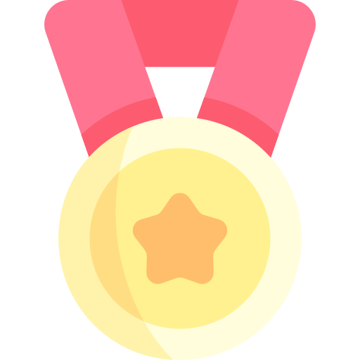 Medalla Kawaii Flat icono