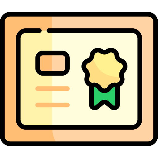 Certification Kawaii Lineal color icon