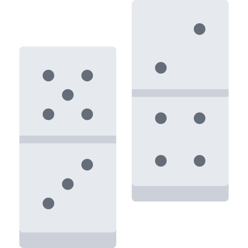 Dominoes Coloring Flat icon