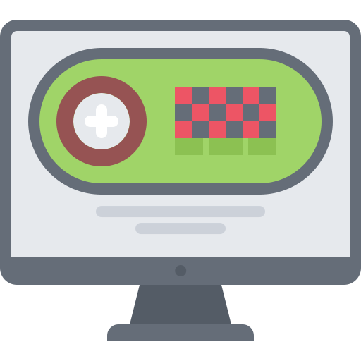 온라인 도박 Coloring Flat icon
