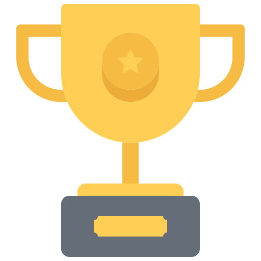 Trophy Coloring Flat icon