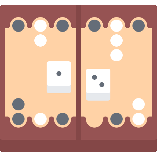 Backgammon Coloring Flat icon