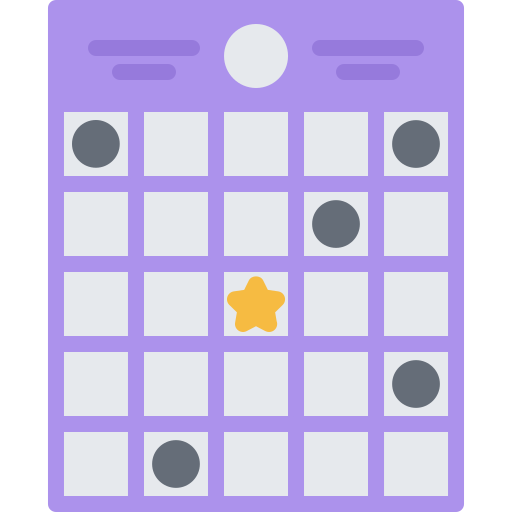 Bingo Coloring Flat icono