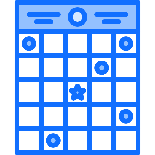 Bingo Coloring Blue icon