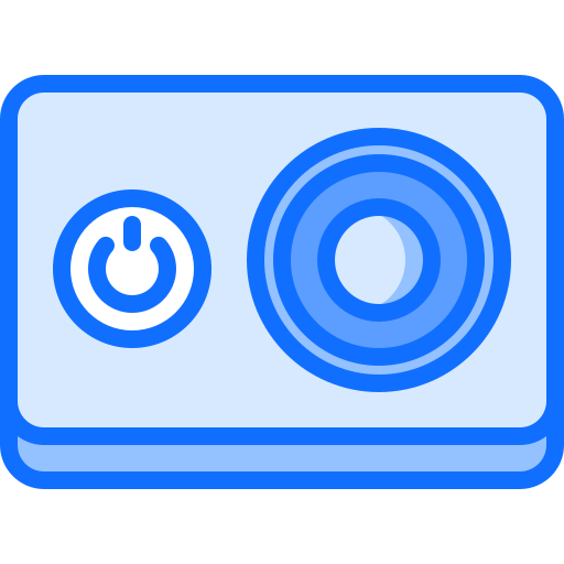 Action camera Coloring Blue icon