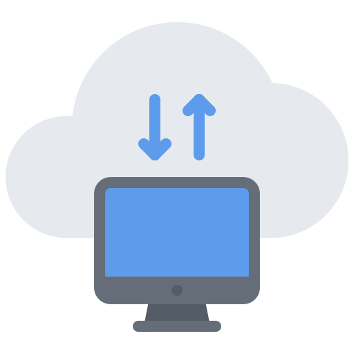 cloud-speicher Coloring Flat icon