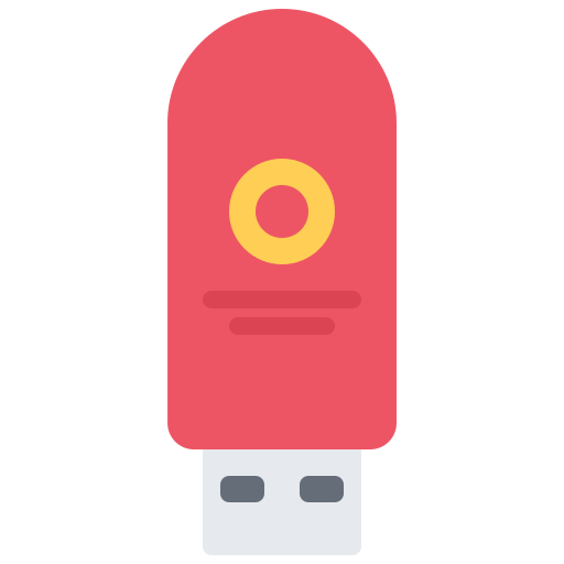 Flash drive Coloring Flat icon