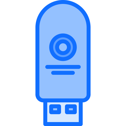 Flash drive Coloring Blue icon