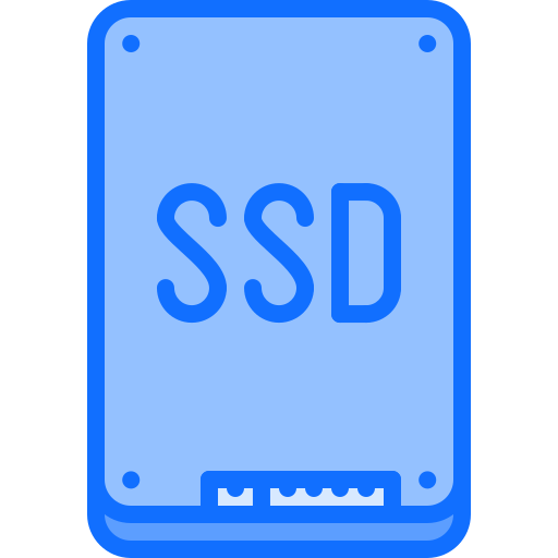 ssd 드라이브 Coloring Blue icon