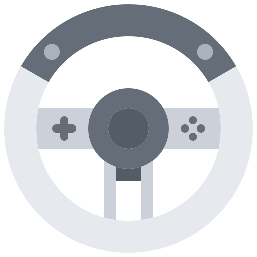Steering wheel Coloring Flat icon