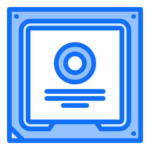 processore Coloring Blue icona