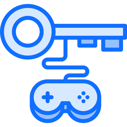 Key Coloring Blue icon