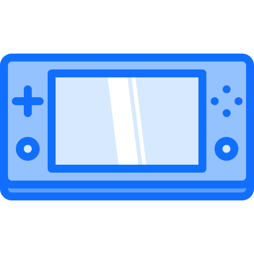 Handheld console Coloring Blue icon
