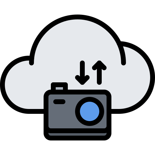 archiviazione cloud Coloring Color icona
