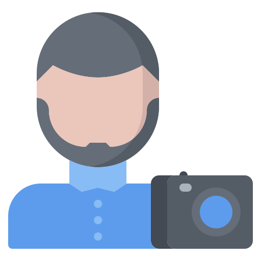 카메라맨 Coloring Flat icon