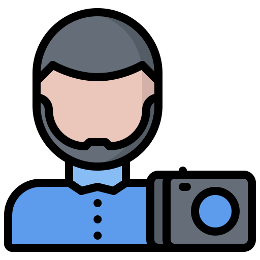 cameraman Coloring Color icoon