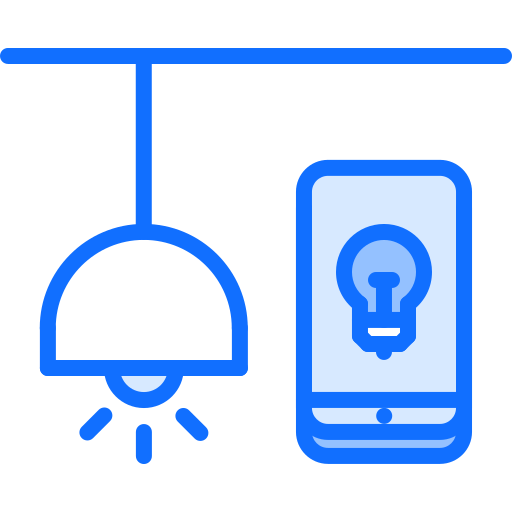 Smart lighting Coloring Blue icon