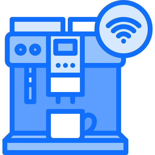 Coffee maker Coloring Blue icon