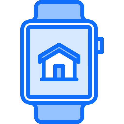 Smart watch Coloring Blue icon