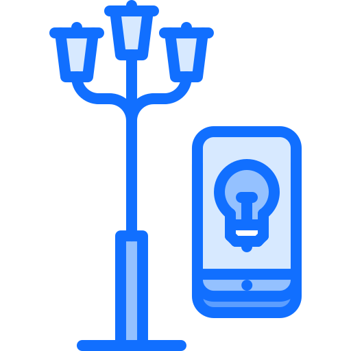 Street light Coloring Blue icon