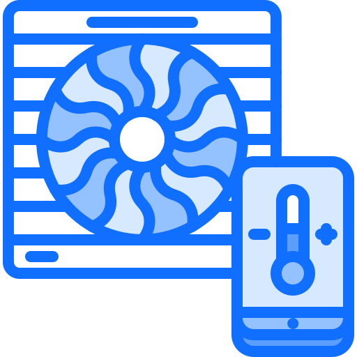 belüftung Coloring Blue icon