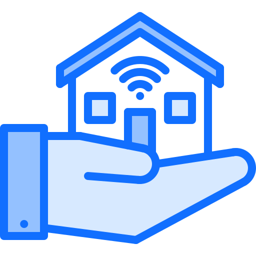 casa inteligente Coloring Blue icono