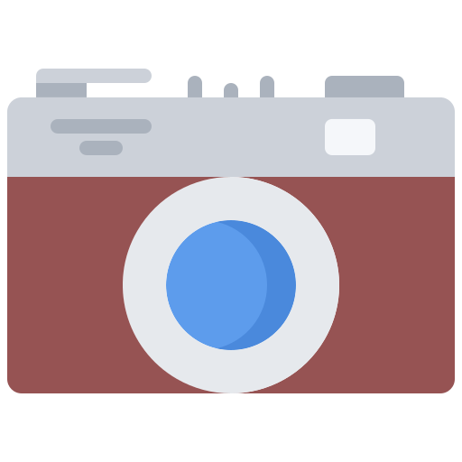 kamera Coloring Flat ikona