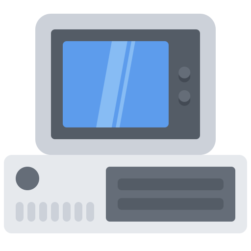 computer Coloring Flat icon