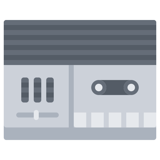 Cassette Coloring Flat icon