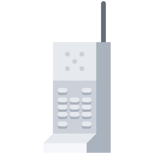 Cordless phone Coloring Flat icon